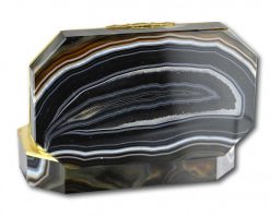 Objets De Vitrine | Matthew Holder Tabatiere En Agate Specimen Montee En Metal Dore Fin, Debut Du Xixe Siecle