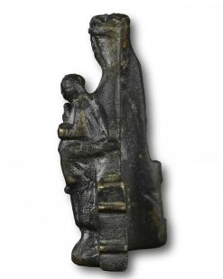 Art Sacre, Objets Religieux | Matthew Holder Figure En Bronze De La Vierge A L'Enfant Assise,14E Siecle