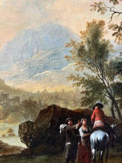 Nouveautes | Arte Fact Fine Art Voyageurs Dans Un Paysage - Attribue A Franz Paula De Ferg (1689 1740)