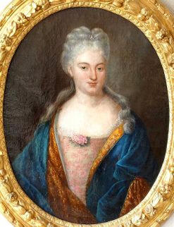 Louis Xiv | GSLR Antiques Ecole Francaise Du Xviiie Siecle, Portrait De Dame