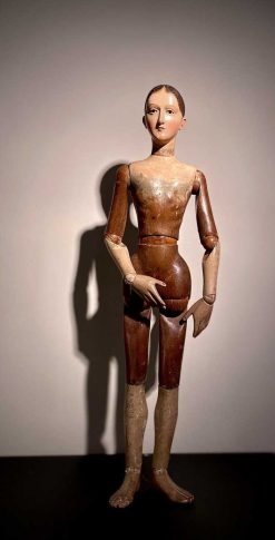 Xixe Siecle | Herwig Simons Fine Arts Mannequin Napolitain Articule En Bois Polychrome