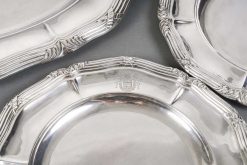 Argenterie Et Orfevrerie | Emmanuel Redon Silver Fine Art Gustave Odiot Set De Dix Plats En Argent Massif Xixe Siecle