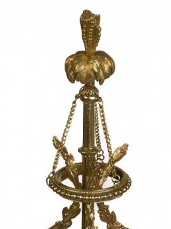 Louis Xvi | Christophe Havas Paire De Candelabres Louis Xvi En Bronze Patine Et Dore