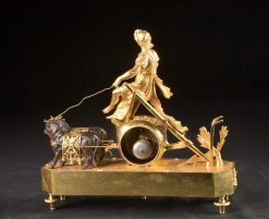 Louis Xvi | Mora Antiques Le Char De Ceres Pendule De Cheminee Louis Xvi