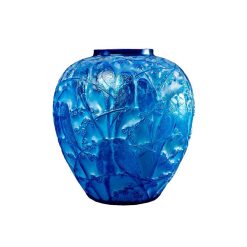 Verrerie, Cristallerie | BG Arts 1919 Rene Lalique - Vase Perruches Bleu Electrique