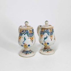 Ceramiques, Porcelaines | Bils Céramiques Paire De Moutardiers En Faience De Delft - Xviiie Siecle