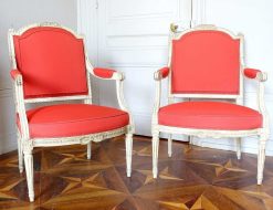 Louis Xvi | GSLR Antiques Paire De Fauteuils A La Reine D'Epoque Louis Xvi Estampilles Dupain