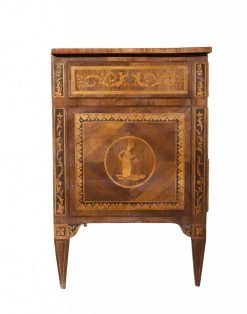 Louis Xvi | Riccardo Moneghini Commode Italienne D'Epoque Louis Xvi Marquetee En Divers Bois