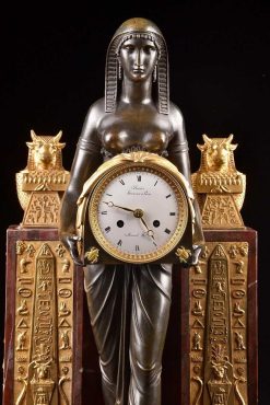 Horloges, Cartels | Mora Antiques Pendule Retour D'Egypte Par Ravrio Et Mensil, France Epoque Empire