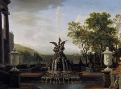 Xviie Siecle | Floris van Wanroij Fine Art Un Capriccio Architectural D'Un Jardin Palatial Italien - Isaac De Moucheron (1667-1744)