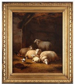 Xixe Siecle | Jan Muller Moutons Dans Leur Etable - Eugene Verboeckhoven (1789 - 1881)