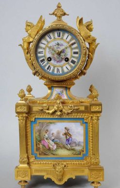 Louis-Philippe | Hirsch Antiquités Pendule En Bronze Dore Et Porcelaine