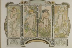 Gravures Anciennes | Galerie Tourbillon Les Fleurs - Alphonse Mucha (1860-1939)