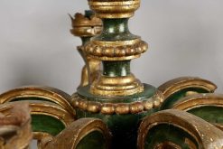 Louis Xiv | Costermans Antiquités Lustre Baroque Italien En Bois Dore Et Laque