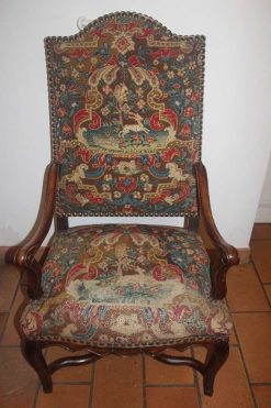 Regence | Didascalies Important Fauteuil A Dossier Plat, Epoque De La Regence, Xviiie