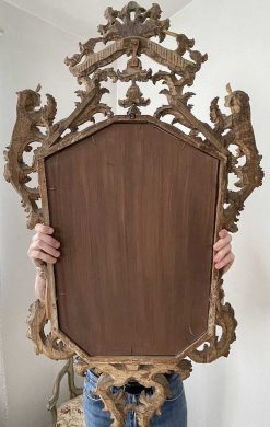 Miroirs, Trumeaux | Galleria Sinigaglia Paire De Miroirs Italiens En Bois Dore D'Epoque Louis Xv