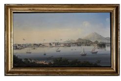 Nouveautes | Galerie Sylvain Levy Alban Gouache Anglo-Chinoise Representant Le Port De Canton