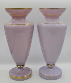 Verrerie, Cristallerie | Anne Besnard Paire De Vases En Opaline, Xixe Siecle