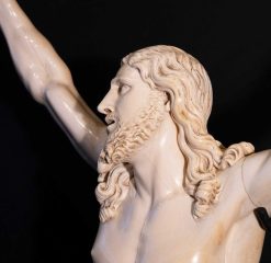 Louis Xiv | Galerie FC Paris Grand Et Exceptionnel Christ Vivo En Ivoire Sculpte