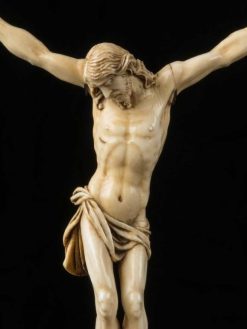 Xviie Siecle | Spectandum Christ Crucifie Tres Finement Sculpte En Ivoire, Ecole Flamande 17E Siecle