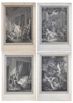 Gravures Anciennes | Galerie Étienne Lévy Les Quatre Heures Du Jour, D'Apres Pierre Antoine Baudoin