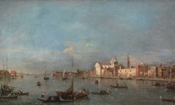 Louis Xvi | Antichità Castelbarco Giacomo Guardi (1764 - 1835), Vue De Venise Avec Le Canal De La Giudecca Et L'Eglise Des Gesuati