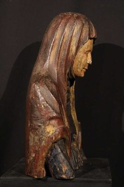 Xvie Siecle Et Avant | Chatelan Antiquités Sainte Femme En Buste En Chene Polychrome, Allemagne Ou Pays Bas