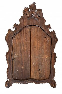 Miroirs, Trumeaux | Galleria Sinigaglia Miroir Venitien En Bois Laque Et Dore