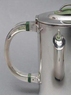 Annees 50-60 | Emmanuel Redon Silver Fine Art C. Fjerdingstad - Service A The Cafe Moderniste En Argent Massif Circa 1950