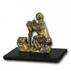 Art Sacre, Objets Religieux | Matthew Holder Relief En Bronze Dore Representant Saint Marc Avec Son Lion, 3E/14E Siecle