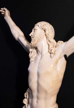 Louis Xiv | Galerie FC Paris Grand Et Exceptionnel Christ Vivo En Ivoire Sculpte