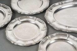 Argenterie Et Orfevrerie | Emmanuel Redon Silver Fine Art Gustave Odiot Set De Dix Plats En Argent Massif Xixe Siecle