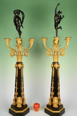 Empire | Limburg Antiquairs Paire De Grands Candelabres Empire