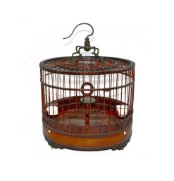 Arts D'Asie | Conservatoire Sakura Cage A Oiseaux En Bambou, Chine Epoque Qing