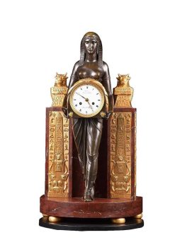 Horloges, Cartels | Mora Antiques Pendule Retour D'Egypte Par Ravrio Et Mensil, France Epoque Empire