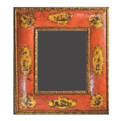 Louis Xiv | Uwe Dobler Interiors Miroir Venitien Vers 1740 En Laque Rose Avec Decor Arte Povera