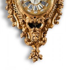 Horloges, Cartels | Isabelle Chalvignac Cartel En Bois Sculpte Dore Epoque Debut Louis Xv Vers 1730