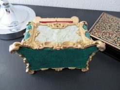 Objets De Vitrine | Antiquités Biau Boite En Malachite, Bronze Et Porcelaine Epoque Napoleon Iii