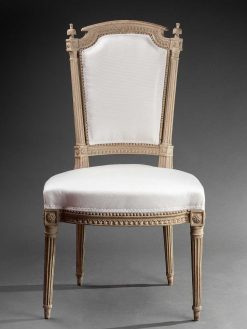 Louis Xvi | Galerie Delage Paire De Chaises A Colonnes Detachees Attribuees A Henri Jacob