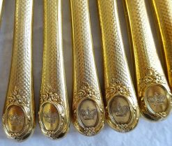 Louis-Philippe | GSLR Antiques Menagere A Entremets Pour 12 En Vermeil A Couronne Princiere