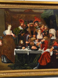 Louis Xiii | Antichità Castelbarco Banquet D'Herode, Gaspar Van Den Hoecke ( 1585 - 1648)