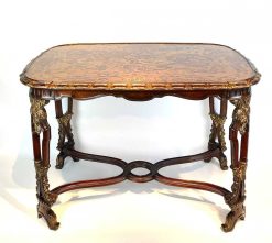 Art Deco | Robin Kowalski Antiques Table A The En Noyer Et Ecaille De Tortue De La Maison Franck