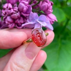 Xviie Siecle | Matthew Holder Bague En Or Sertie D'Une Intaille En Cornaline Du Dieu Romain Mercure