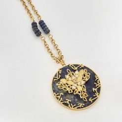 Bijouterie, Joaillerie | Joëlle Lasry Sautoir En Or, Lapis Lazuli Et Diamants Vers 1970