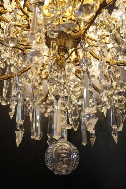 Napoleon Iii | Antiquités Thierry Martin Baccarat, Important Lustre A 18 Feux, Milieu Du Xixe Siecle