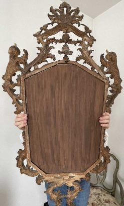 Miroirs, Trumeaux | Galleria Sinigaglia Paire De Miroirs Italiens En Bois Dore D'Epoque Louis Xv