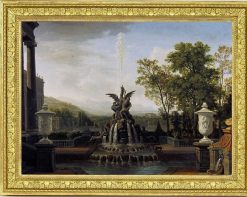 Xviie Siecle | Floris van Wanroij Fine Art Un Capriccio Architectural D'Un Jardin Palatial Italien - Isaac De Moucheron (1667-1744)