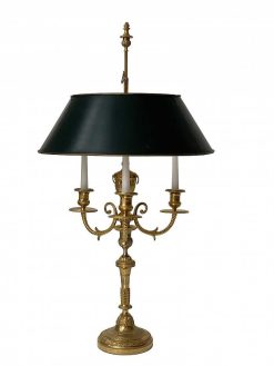 Directoire | Galerie Philippe Guegan Paire De Lampes Bouillottes En Bronze Dore D'Epoque Directoire