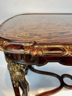 Art Deco | Robin Kowalski Antiques Table A The En Noyer Et Ecaille De Tortue De La Maison Franck