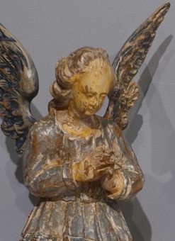 Louis Xv | Gérardin et Cie Paire D'Anges Polychrome, Italie Xviiie Siecle